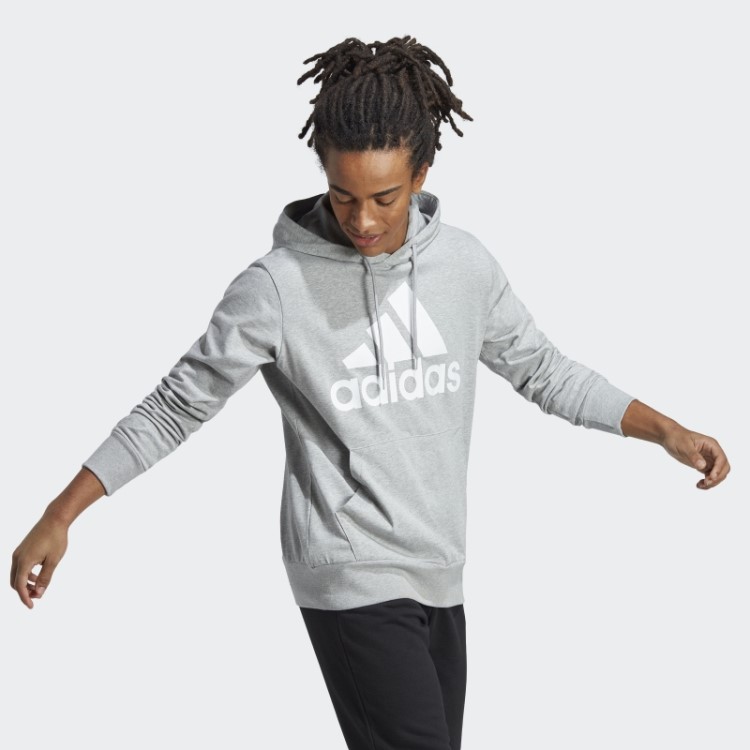 Essentials Moletom Com Logo Adidas Cinza Médio