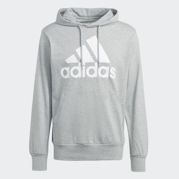 Essentials Moletom Com Logo Adidas Cinza Médio