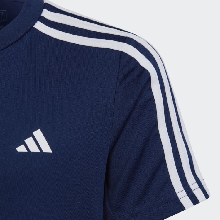Camiseta Train Essentials Aeroready 3 Listras Regular Fit Adidas Azul Escuro