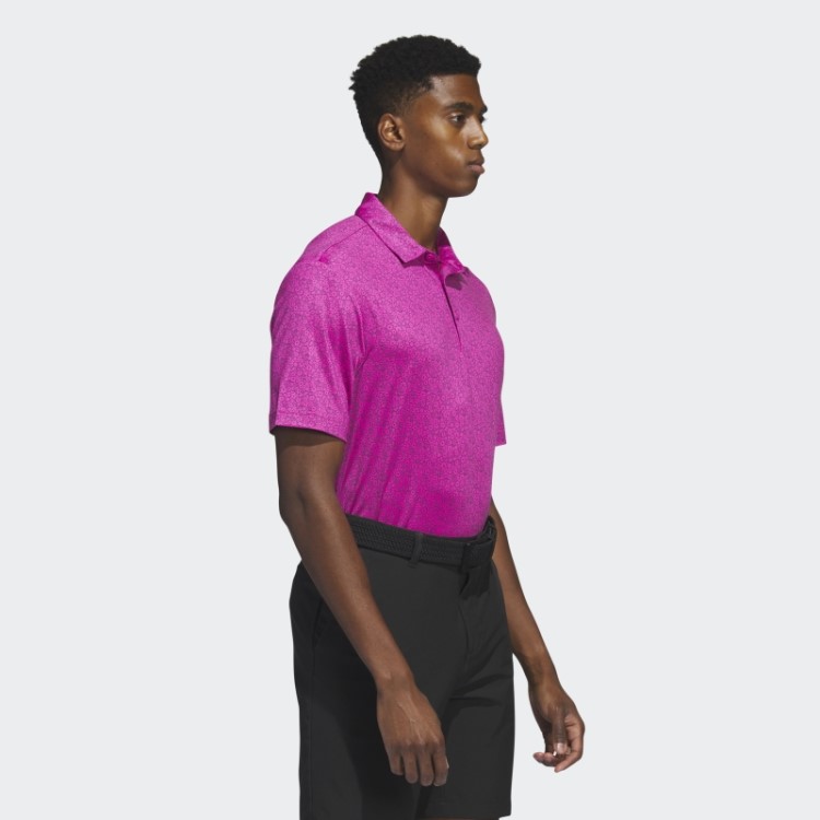 Camisa Polo De Golfe Com Estampa Allover Fúcsia Adidas Ultimate365