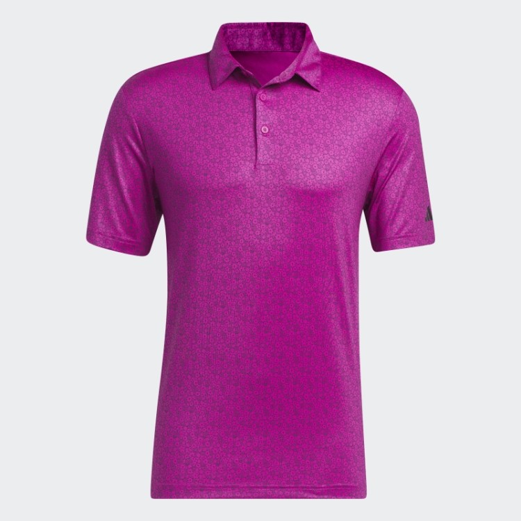 Camisa Polo De Golfe Com Estampa Allover Fúcsia Adidas Ultimate365