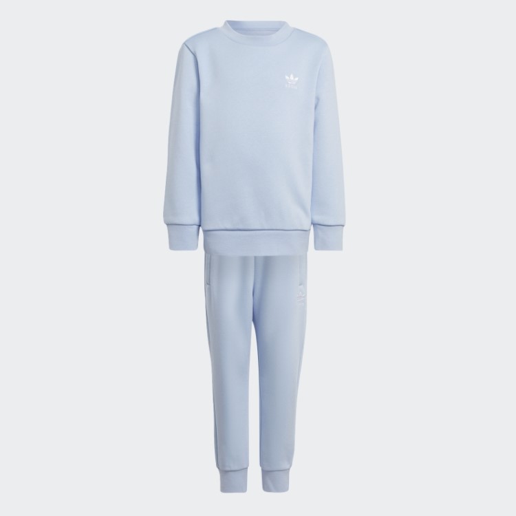 Conjunto De Tripulação Adicolor Adidas Blue Dawn