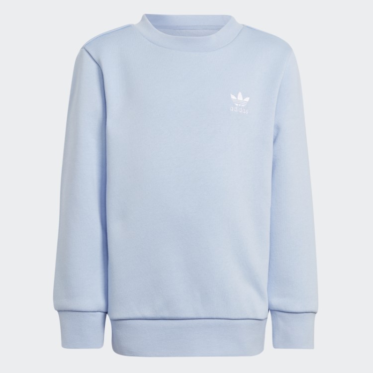 Conjunto De Tripulação Adicolor Adidas Blue Dawn