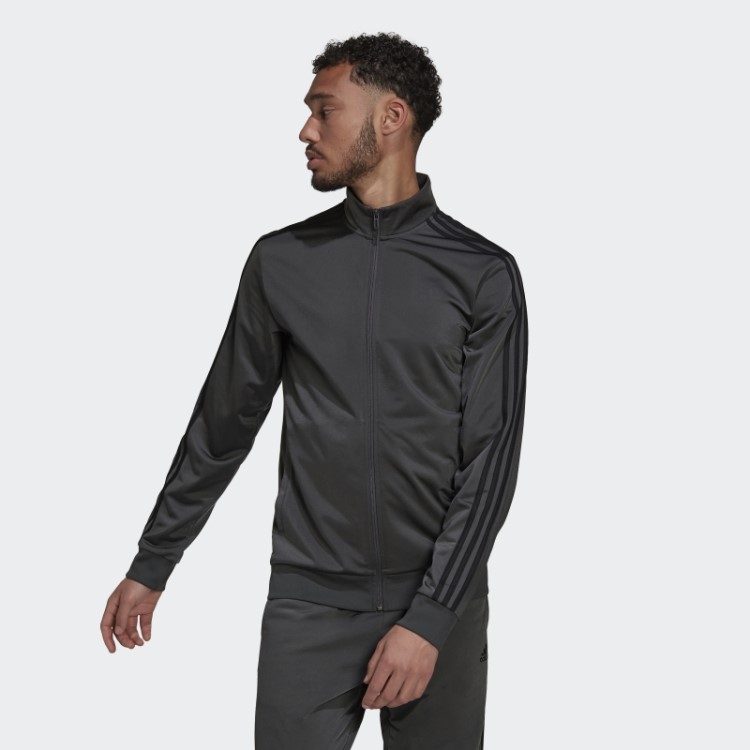 Jaqueta Com As Três Listras Essentials Warm Up Cinza Adidas