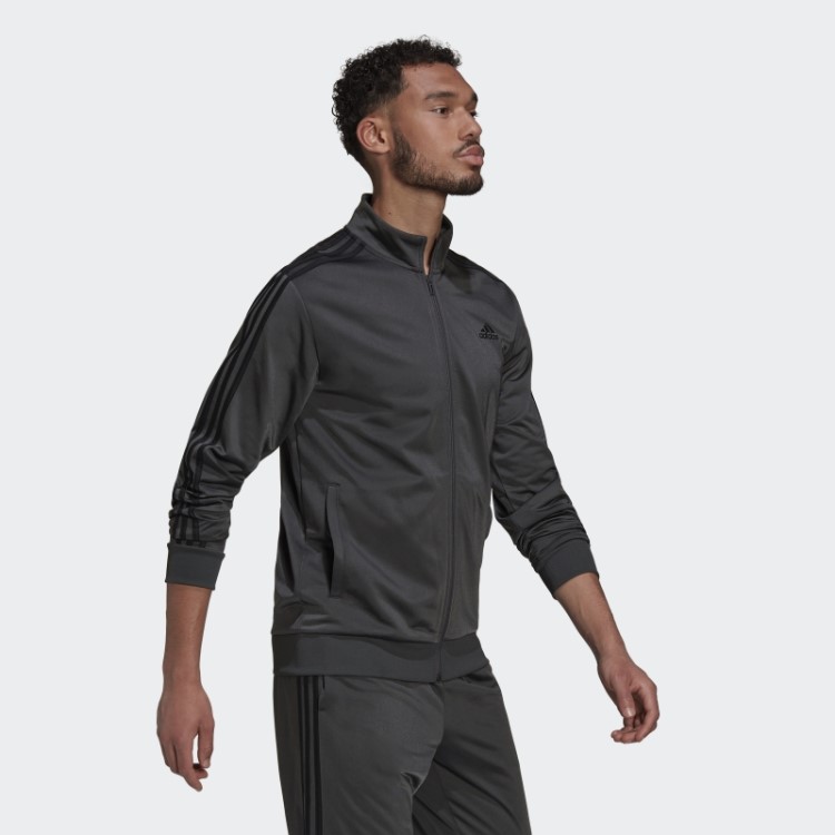 Jaqueta Com As Três Listras Essentials Warm Up Cinza Adidas