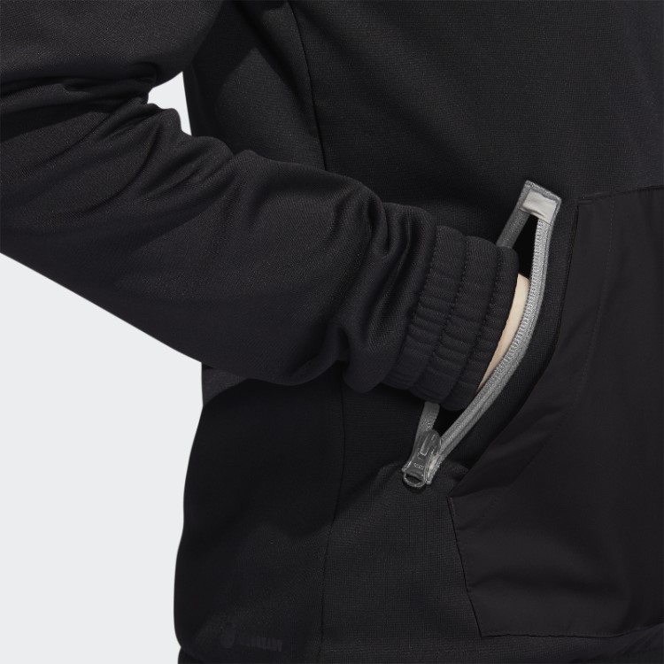 Moletom Com Capuz Preto Adidas Com Zíper Completo Da Edição Da Equipe