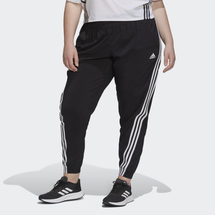 Calça Com As Três Listras Preta Train Icons (tamanho Grande) Adidas