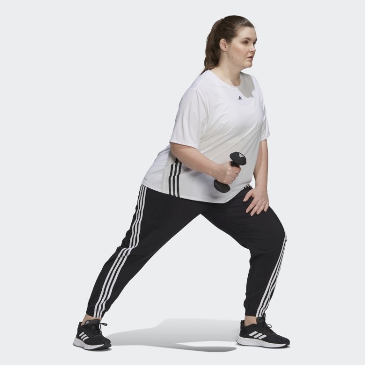 Calça Com As Três Listras Preta Train Icons (tamanho Grande) Adidas