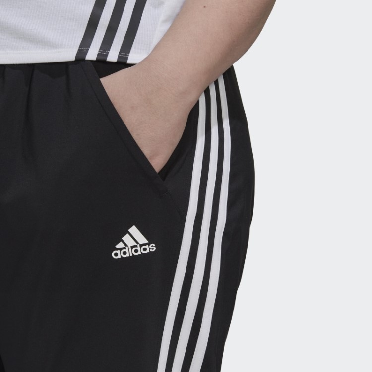 Calça Com As Três Listras Preta Train Icons (tamanho Grande) Adidas