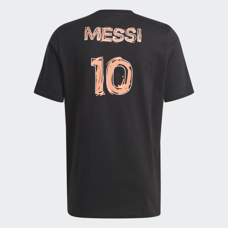 Camiseta Adidas Messi Soccer Icon Preta Com Estampa