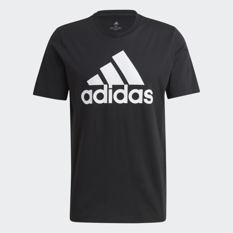 Camiseta Preta Adidas Com Logo Grande