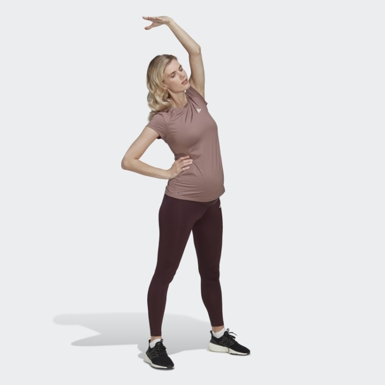 Leggings Essenciais Para Treino 7/8 (maternidade) Marrom Adidas