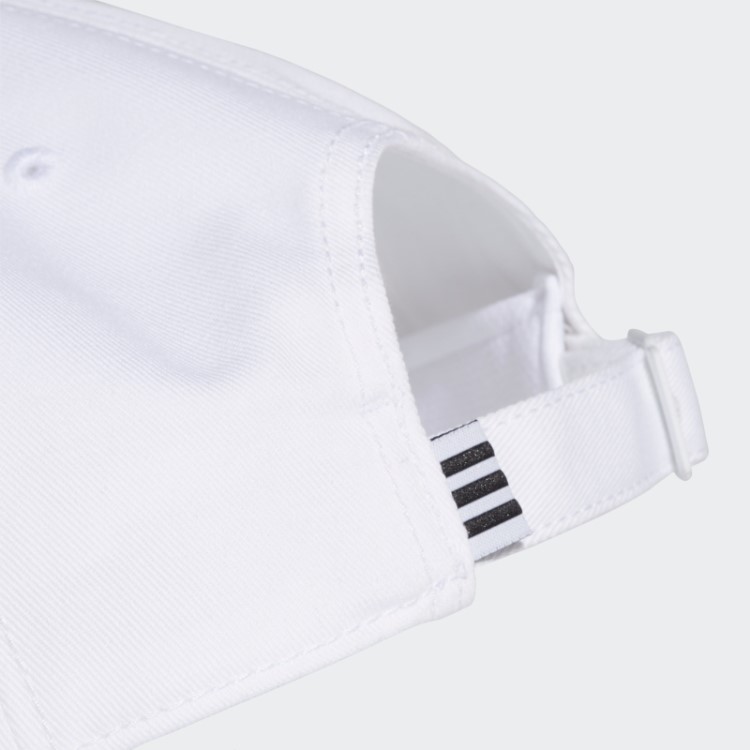 Boné De Sarja Com As 3 Listras Adidas Baseball Branco Estiloso