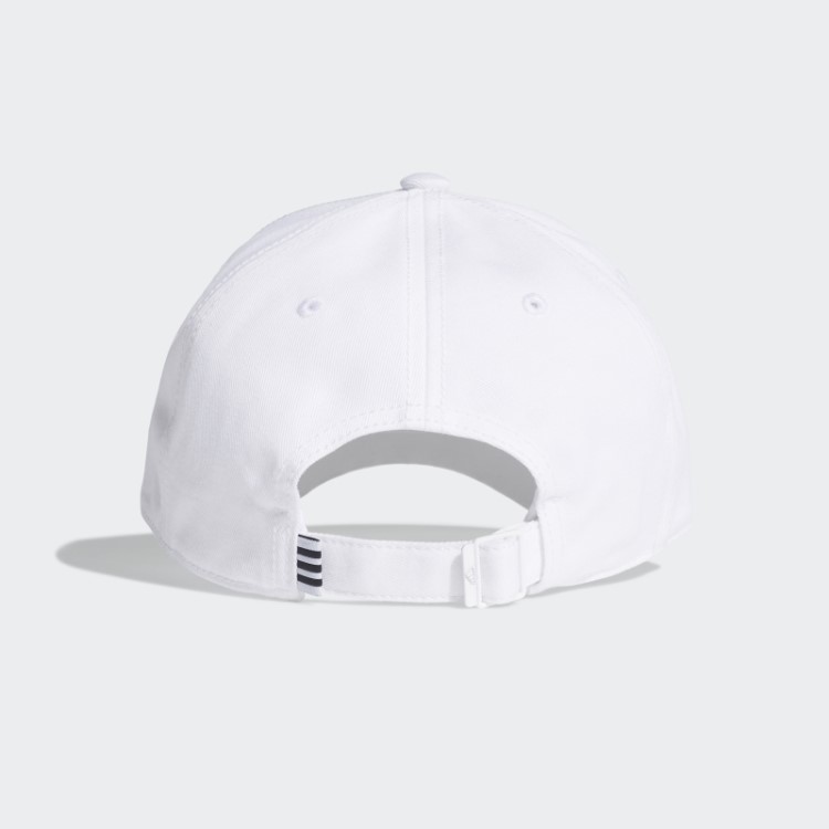 Boné De Sarja Com As Três Listras De Beisebol Branco Adidas
