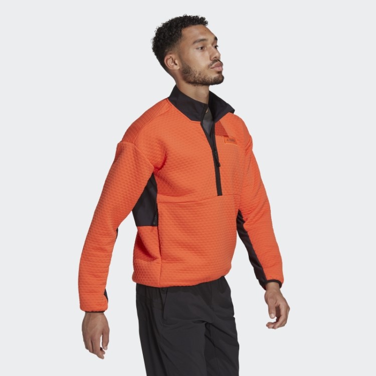 Adidas Terrex Caminhada Meia-zip Fleece Laranja