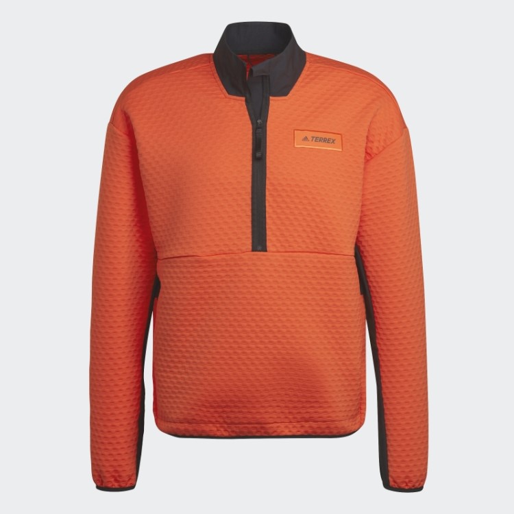 Adidas Terrex Caminhada Meia-zip Fleece Laranja