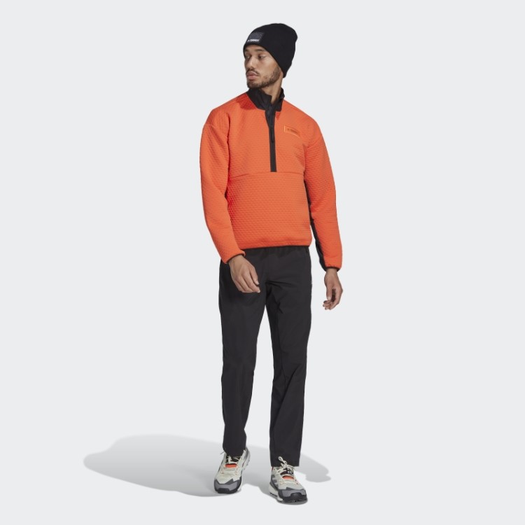 Adidas Terrex Caminhada Meia-zip Fleece Laranja