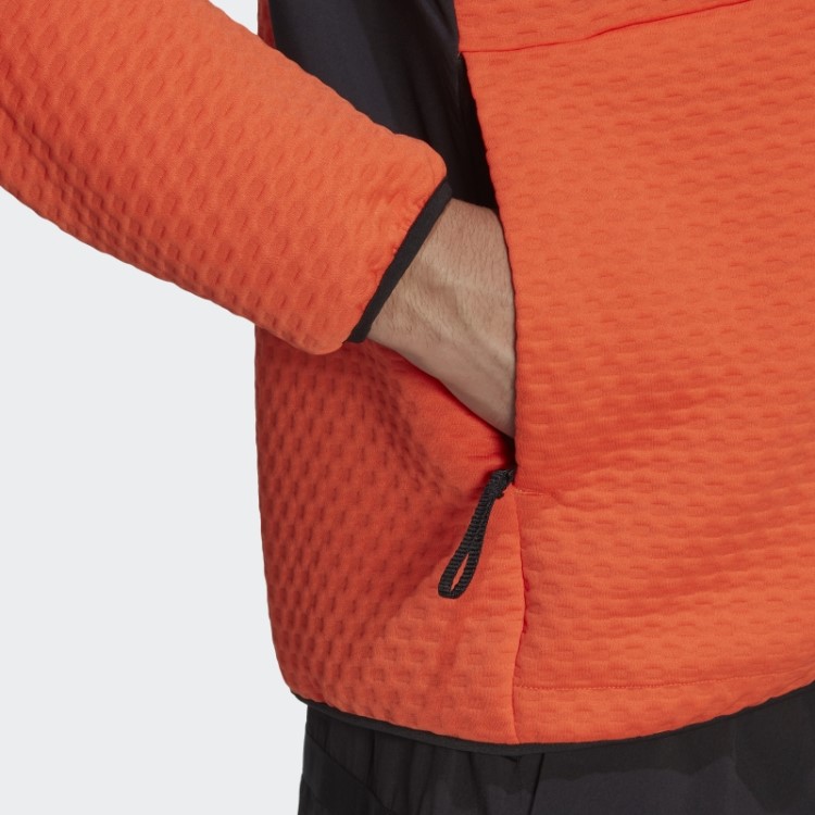 Adidas Terrex Caminhada Meia-zip Fleece Laranja