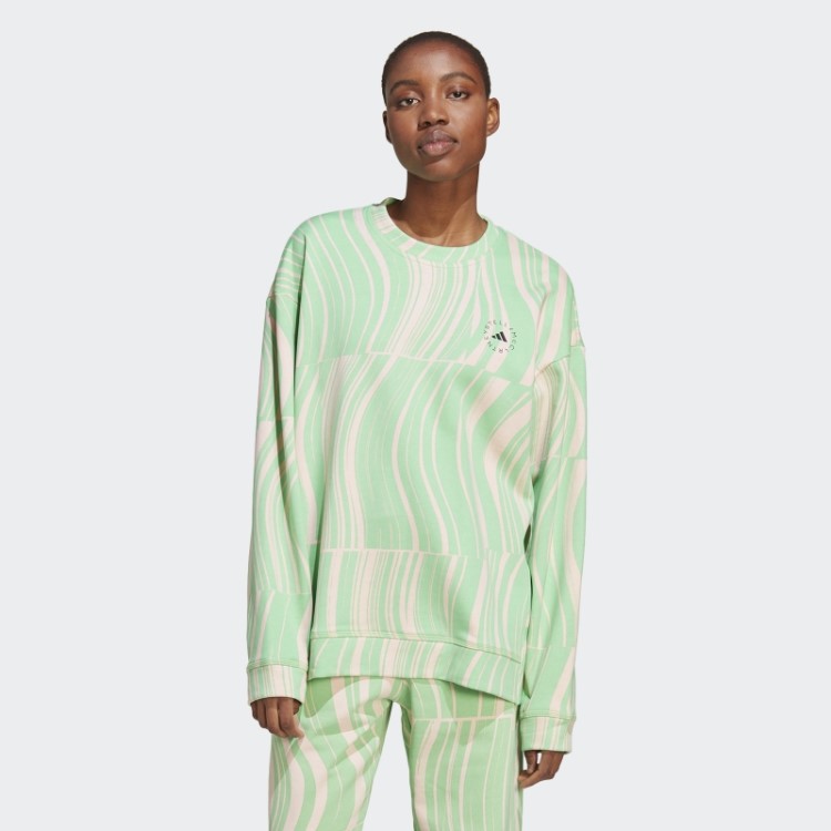 Verde Adidas By Stella Mccartney Truecasuals Moletom Gráfico Quente