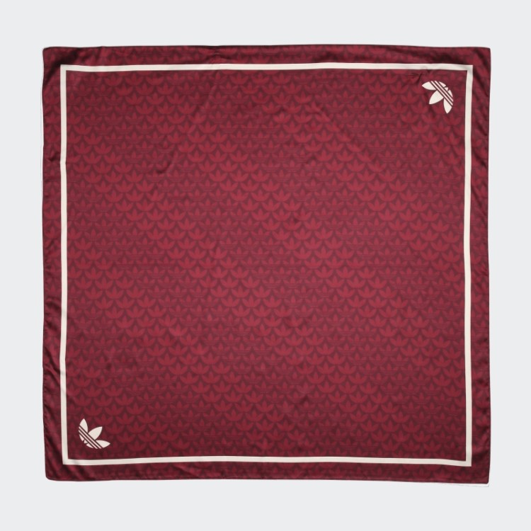Lenço De Cabeça Vermelho Com Monograma Adidas Trefoil Jacquard