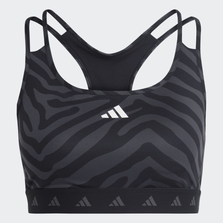 Sutiã Zebra Multicolorido Hyperglam Techfit Multicolorido Da Adidas