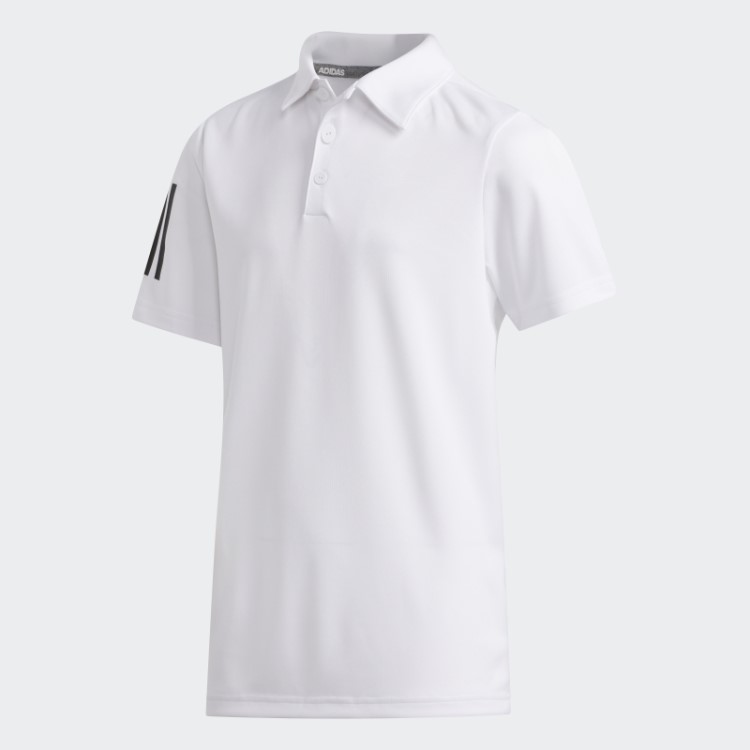 Camisa Polo Com As 3 Listras Branca Adidas