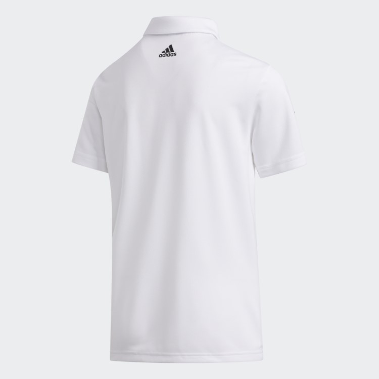 Camisa Polo Com As 3 Listras Branca Adidas