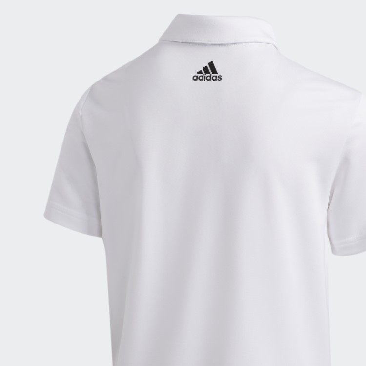 Camisa Polo Com As 3 Listras Branca Adidas