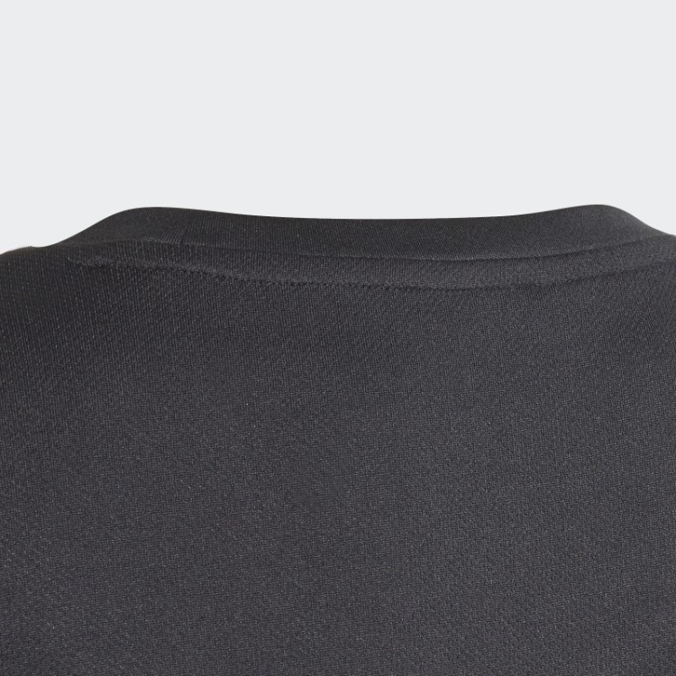 Camiseta Preta Com As Três Listras Adidas