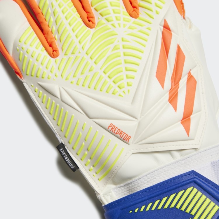 Luvas Predador Edge Fingersave Match Brancas Adidas