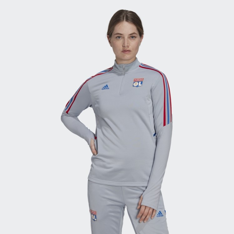 Olympique Lyonnais Tiro 21 Treinamento Top Prata Adidas Hot