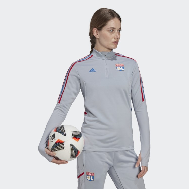 Olympique Lyonnais Tiro 21 Treinamento Top Prata Adidas Hot