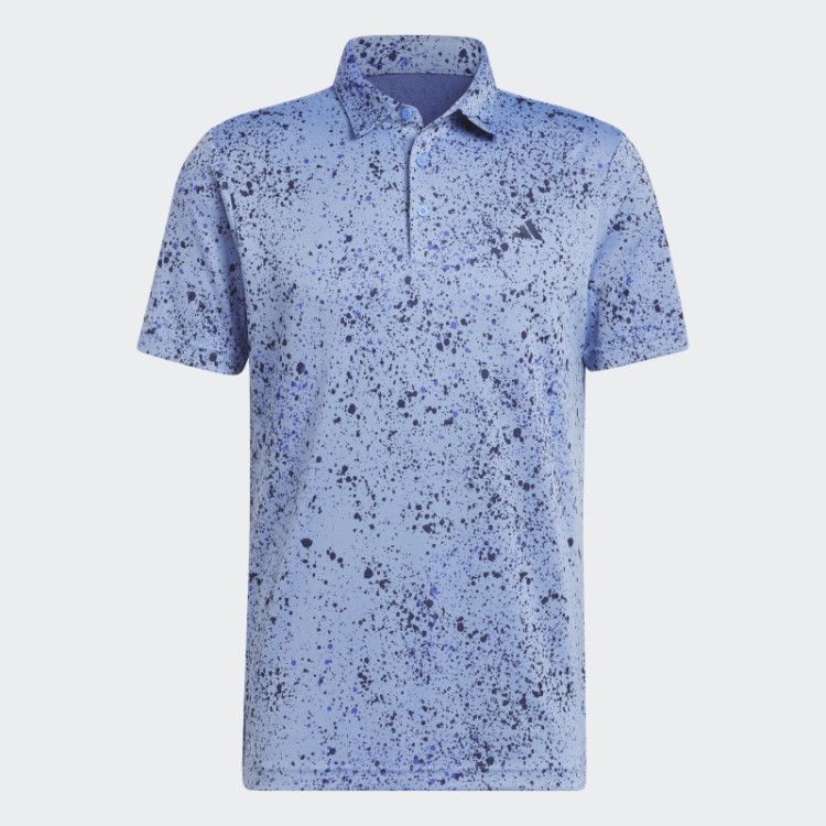 Camisa Pólo De Golfe Azul Jacquard Adidas