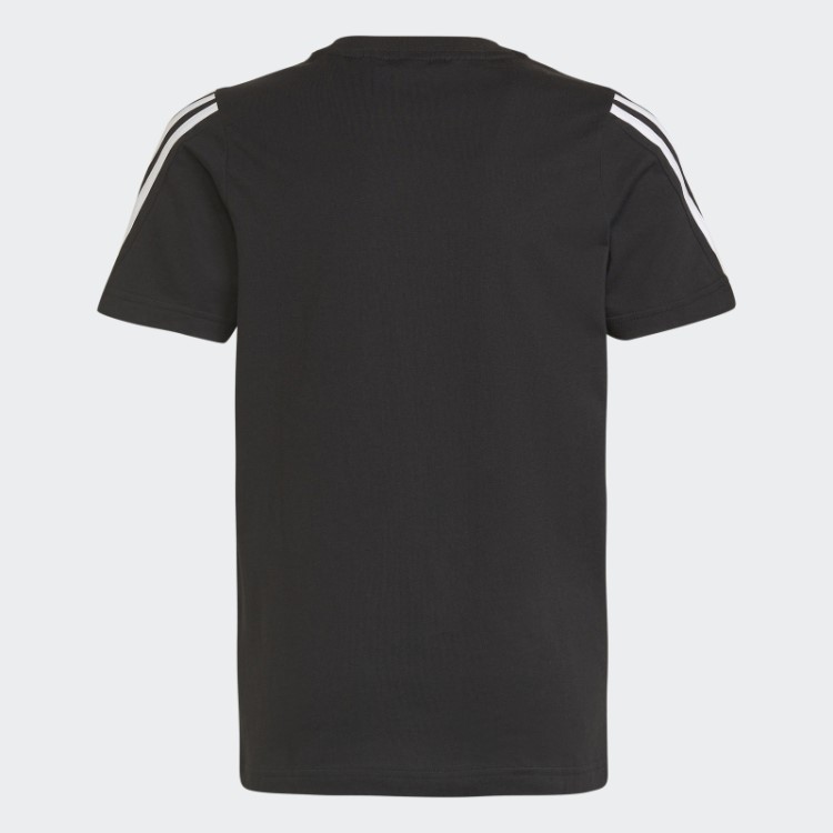 Camiseta Preta Com As Três Listras Future Icons Da Adidas