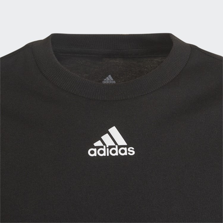Camiseta Preta Com As Três Listras Future Icons Da Adidas