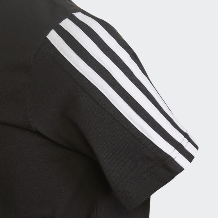 Camiseta Preta Com As Três Listras Future Icons Da Adidas