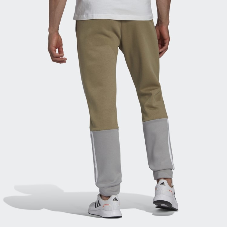 Calça De Lã Adidas Mgh Cinza Sólido Essencial Colorblock