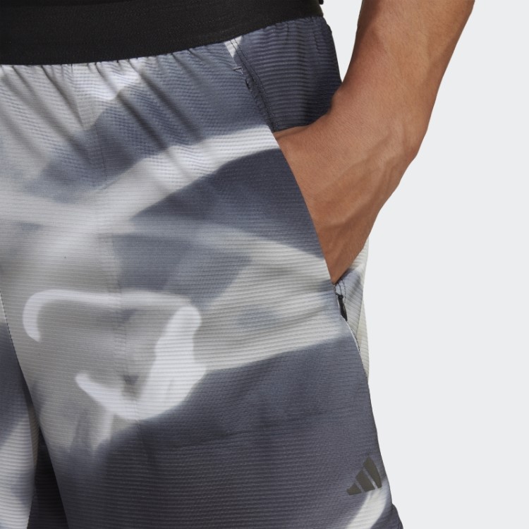 Cinza Projetado Para Treinamento Heat.rdy Hiit Allover Shorts De Treinamento De Impressão Adidas