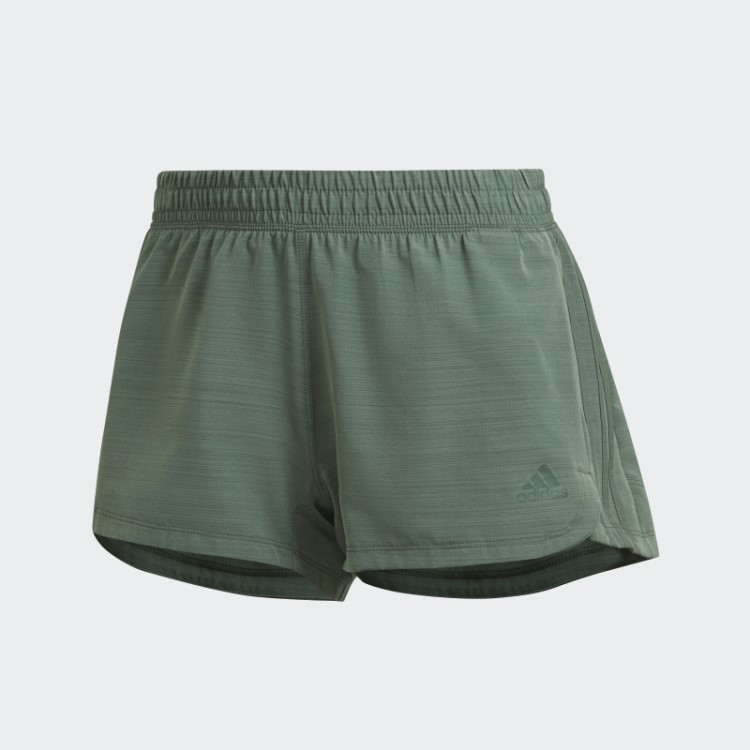 Adidas Short Verde óxido Pacer Com As Três Listras Mescladas