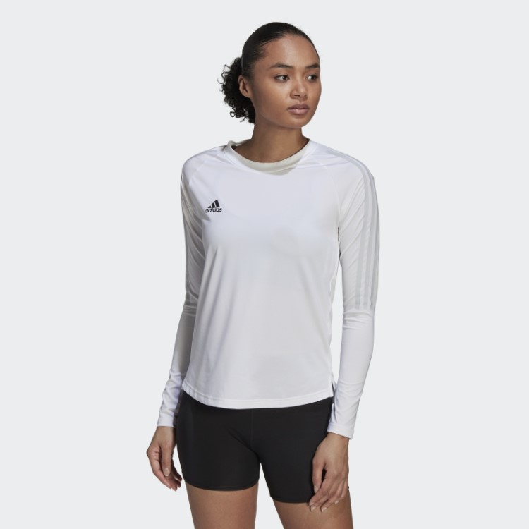 Camisa De Manga Comprida Adidas Hilo Branca