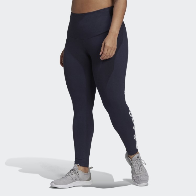 Legging Cintura Alta Com Logo Essentials (tamanho Grande) Adidas Ink