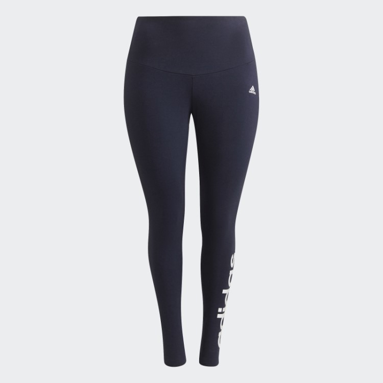 Legging Cintura Alta Com Logo Essentials (tamanho Grande) Adidas Ink