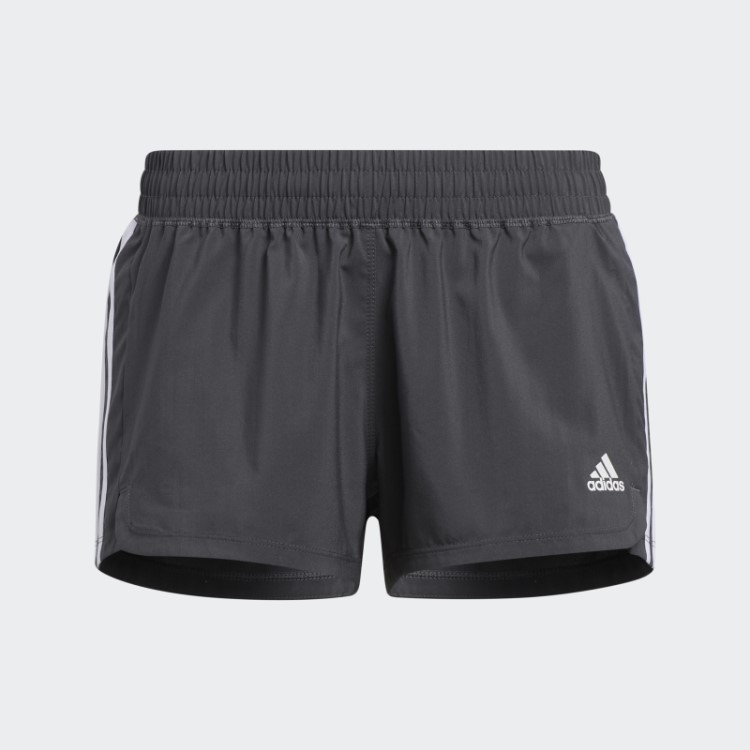 Pacer Bermuda Com As Três Listras Cinza Adidas