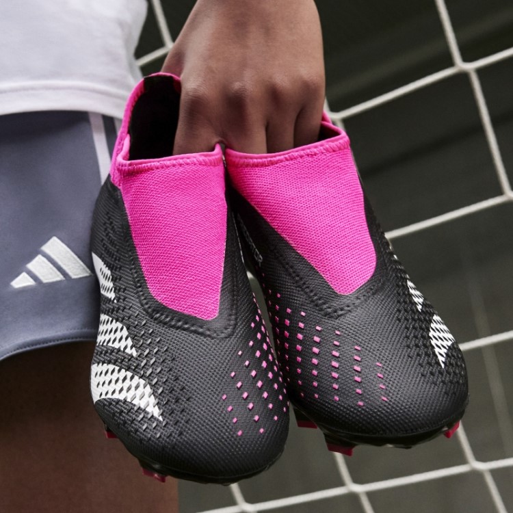 Precisão Do Predador.3 Chuteiras De Futebol De Campo Firme Sem Cadarço Adidas Preto