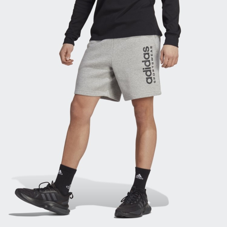 Bermuda Gráfica Adidas Cinza Médio All Szn Fleece