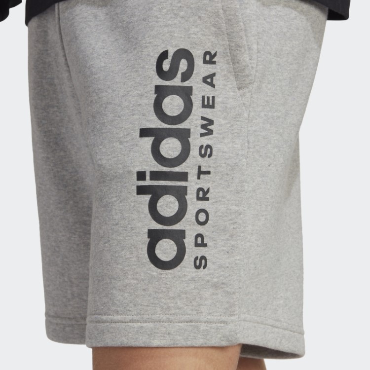 Bermuda Gráfica Adidas Cinza Médio All Szn Fleece