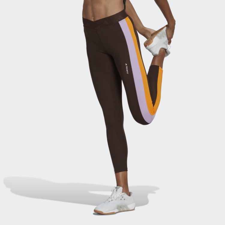 Legging Marrom Escuro Hyperglam Training Techfit 7/8 Adidas
