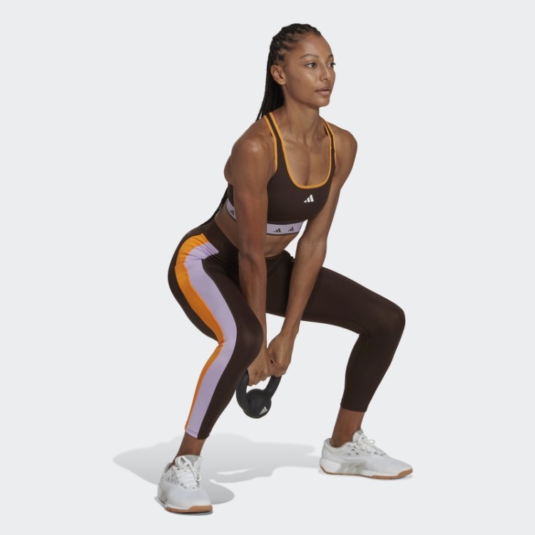 Legging Marrom Escuro Hyperglam Training Techfit 7/8 Adidas