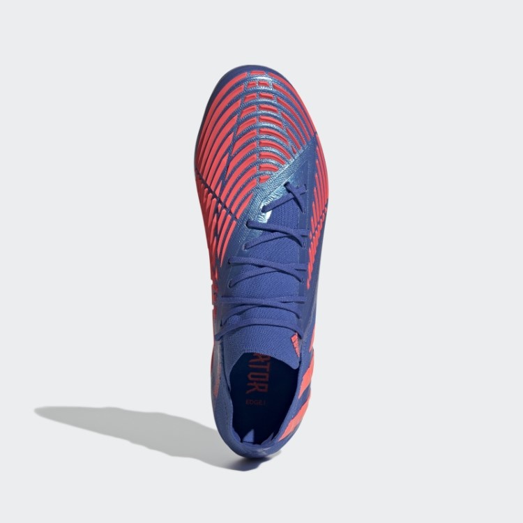 Predador Edge.1 Chuteiras Baixas E Firmes Azul Adidas De Alta Resolução