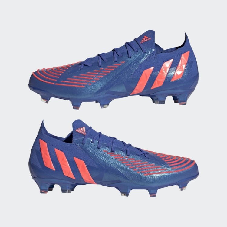 Predador Edge.1 Chuteiras Baixas E Firmes Azul Adidas De Alta Resolução